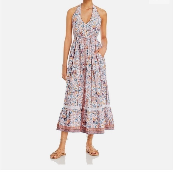NWT Poupette St. Barth Carine Printed Maxi Dress - Picture 1 of 16